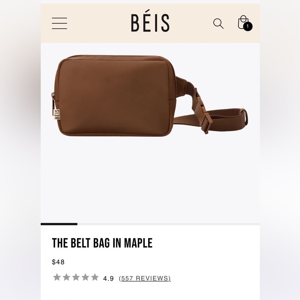 Beis The Belt Bag in Maple